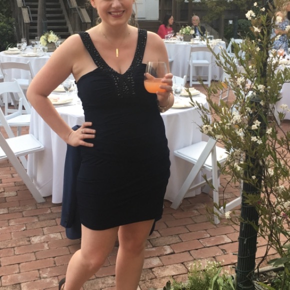 City triangles jersey material large dress beaded - Picture 1 of 2